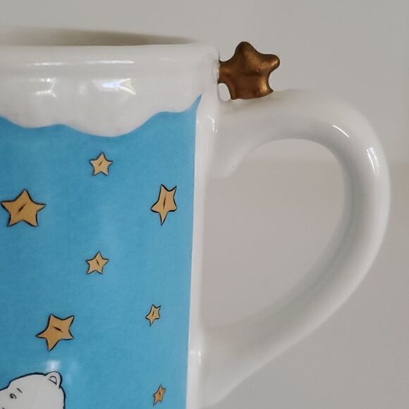 Vintage 2001 Coca Cola Mug  Polar Bear Christmas Holiday Scene - Picture 4 of 11